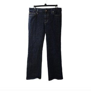 Ann Taylor Lindsay Waist Bootcut Jeans Size 8 Low Rise Dark Wash